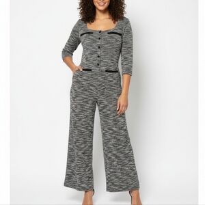 Smash + Tess NWT X Pandit Jamie Tweed Wide Leg Jumpsuit